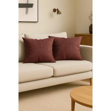 Parlak Mor Kırlent Kılıfı Dekoratif Bohem Soft Koltuk Sırt Yastık Hediyelik Yılbaşı 45X45