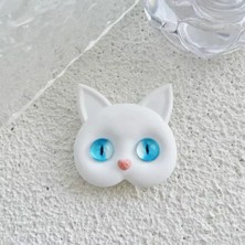 Sevimli 3D Kedi Tasarımlı Cep Telefonu Tutacağı, Yapışkanlı, Pratik ve Şık Görünüm