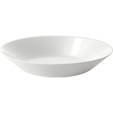 6'lı 20 cm Beyaz Derin Cam Tabak Seti, Şık ve Dayanıklı Yemek Tabağı Koleksiyonu