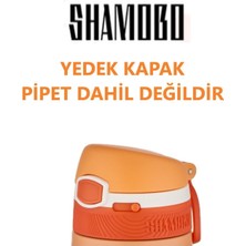 Turuncu 350 ml Çelik Termos Yedek Kapak ve Pipet Alternatifi