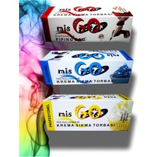 Krema Sıkma Torbası Seti 3'lü (Küçük, Orta, Büyük) Şanti Torbası Renkli