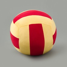 Evidea Soft Voleybol Topu Figürlü Yastık - Kırmızı / Sarı - 20 cm