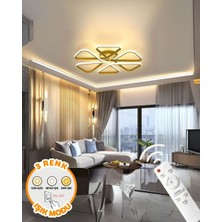 Sambuka Modern 3 Renk Kumandalı Ledli Altılı Ledli Avize