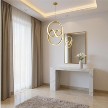 Yakut Gold Kasa Sarkıt Ledli Avize