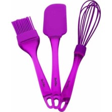 Çok Renkli Silikon Üçlü Hazırlık Seti, Pratik ve Şık Mutfak Aksesuarları