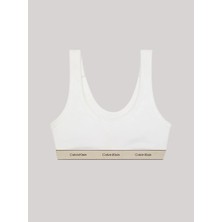 Calvin Klein Kadın Beyaz Sütyen Pamuk Kumaşlı Dikişsiz Rahatlık ve Gün Boyu Destek Sağlar