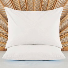 Evidea Soft Basic 2'li Yastık Kılıfı - Beyaz - 50X70 cm