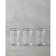 3'lü Cam Bardak Seti, 290 Ml, Siyah, Şık ve Dayanıklı Tasarım