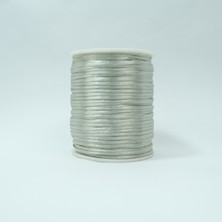 Floş Ip - Takı Ipi - Sıçan Kuyruğu Ip - Bileklik Ipi 2 mm Açık Gri - 46