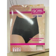 Eromiss Lazer Kesim Silikonlu Yüksek Bel Bato Korse-Siyah 5025