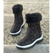 Kürk Detaylı Çocuk Bot, Su Geçirmez Kız Çocuk Bot