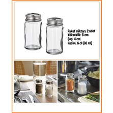 2'li Baharat ve Tuzluk Seti, 60 Ml, Şık ve Kullanışlı Mutfak Gereci