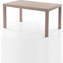 Rattan 90X150 cm Masa Cappuccino