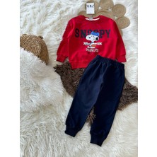 Snoopy Çocuk Eşofman Takımı – Kırmızı & Yeşil Üst Seçenekleri