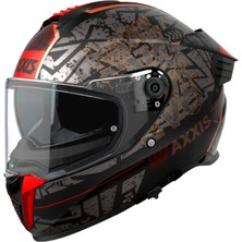 Axxis Kapalı Kask Hawk Evo Sv B5 Let's Ride Mat Kırmızı