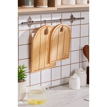 Iki Parça Bambu Kesme Tahtası 28/33 Cm, Kahverengi, Şık ve Kullanışlı Set
