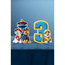 Paw Patrol Temalı 3 Yaş 2'li Masa Süsü