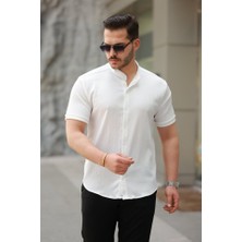 Erkek Hakim Yaka Kısa Kollu Gömlek