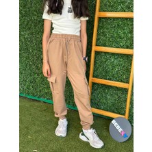 4 Cepli Eşofman Altı Camel