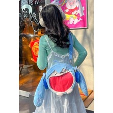 Ecrou Önü Şeffaf Pencereli Omuz Çantası Mavi