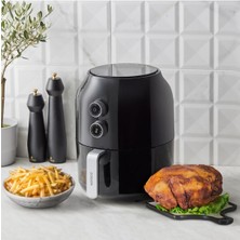 Yağsız 3.5l Siyah Çok Amaçlı Fritöz, Pratik ve Sağlıklı Pişirme Cihazı