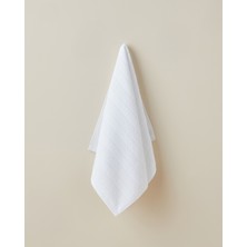 Sandy Stripe Pamuk Yüz Havlusu 50X80 cm Beyaz