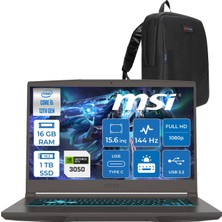 MSI Msı Thin 15 Intel Core I5 13420H 16GB Ddr4 1tb SSD 4GB/RTX3050/45W 15.6" Fhd 144Hz IPS Freedos Taşınabilir Bilgisayar 2868XTRF02 + Zettaçanta