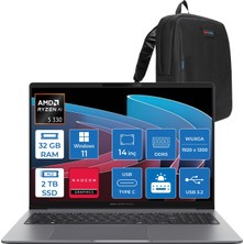 Asus Expertbook P3 PM3406CKA Ryzen Aı 5-330 32GB Ddr5 2tb SSD Radeon 820M 14.0-Inch, Wuxga (1920 x 1200) 300NITS WIN11PRO Taşınabilir Bilgisayar PM3406CKA5P09+ZETTAÇANTA