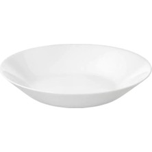 4'lü Set 20 cm Beyaz Derin Çukur Tabak, Şık ve Kullanışlı Yemek Tabağı Seti
