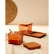 Ahşap Kapaklı Baharatlık Seti, Şık ve Pratik 2'li Tasarım