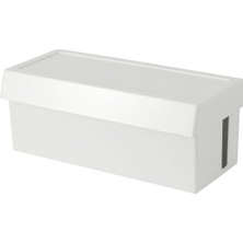 Kablo Düzenleme Kutusu, Beyaz, 32X14X12 Cm, Kapaklı