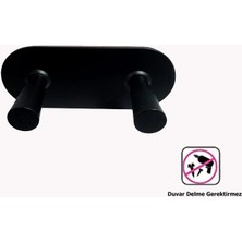 Glare Konik Kendinden Yapışkanlı Askılık Ikili Mat Siyah 2 Li Paket