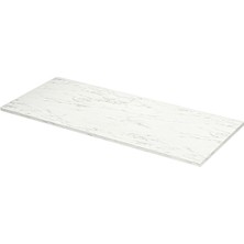 Tezgah, Beyaz Canlı Mermer Etkisi-Laminat, 186X2.8 cm