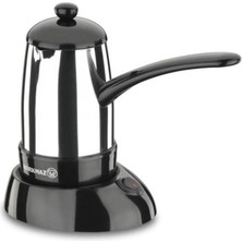 Elektrikli Cezve Parlak Inox ve Siyah, Pratik ve Şık Tasarım