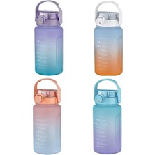 Yüksek Kapasiteli Renkli 1.5l Pipetli Motivasyon Matara Suluk