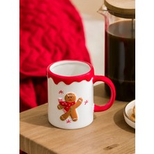 Ekru Yılbaşı Temalı Seramik Kupa, Sıcak ve Şık Hediye Seçeneği