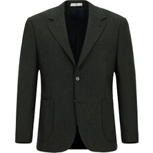 Regular Fit Kuşgözü Yünlü Klasik Ceket