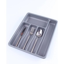 Gri - 5 Bölmeli Çekmece Içi Kaşıklık 36X29X5CM (4887)