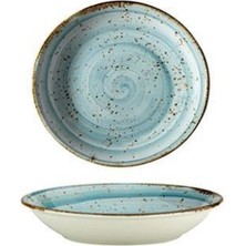 Atlantis Eo 20 cm Çukur Tabak Mavi Boyalı