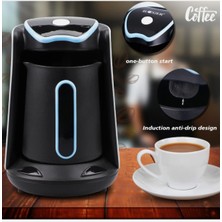 Pratik Türk Kahvesi ve Çay Makinesi, 600W, 800ML, Siyah, Kompakt ve Kullanışlı