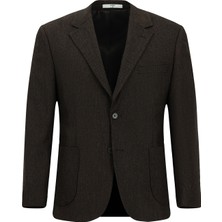 Regular Fit Kuşgözü Yünlü Klasik Ceket