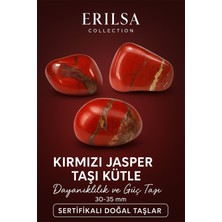 Tesbih Atölyesi Sertifikalı Kırmızı Jasper Taşı Kütle – Doğal Dayanıklılık ve Güç Taşı 30-35 mm