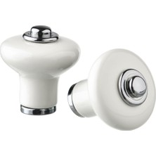 Topuz, Kırık Beyaz-Krom Kaplama, 23 mm