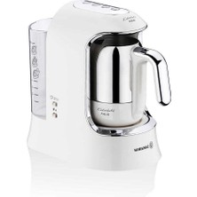 Aqua Kahve Makinesi, Vanilya ve Krom Detaylarıyla Şık ve Pratik Kullanım