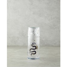 Şeffaf ve Bordo Tasarımlı 700 ml ve 220 ml Cam Sürahi Seti, Şıklık ve Fonksiyonellik