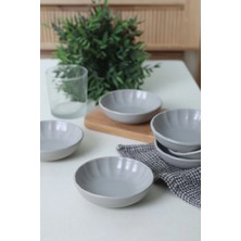 Mat Gri Sirius 12 cm Çerezlik ve Sosluk Takımı, 6 Adet