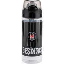 500 ml Ince Çubuk Desenli Plastik Suluk, Beyaz Renk