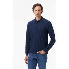 Nautica Erkek Lacivert Classic Fit Uzun Kollu Polo Yaka T-Shirt K57351T.4NV