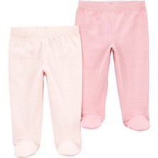 Kız Bebek Pembe 2li Pantolon