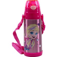 Pembe Polly Pocket Tek Duvar Suluk ve Matara, Şık ve Kullanışlı Tasarım